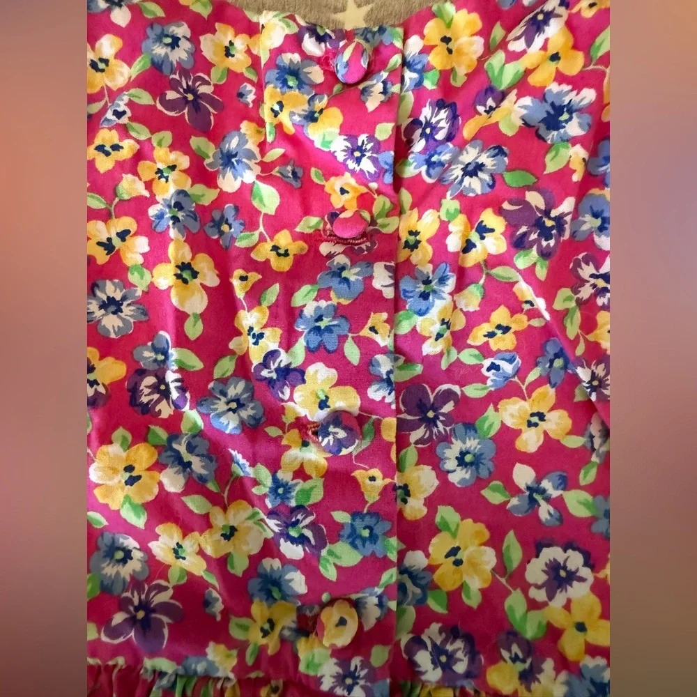 Ralph Lauren pink floral cotton dress - size 24M